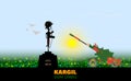 Vector Illustration of Kargil Vijay Diwa which is called Kargil Victory Day. Bofors gun used in Kargil war Royalty Free Stock Photo