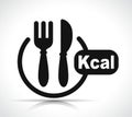 Vector illustration of kcal icon Royalty Free Stock Photo