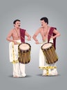 Vector illustration of kerala chenda melam performance