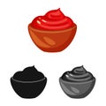 Vector illustration of ketchup and sauce icon. Set of ketchup and juice vector icon for stock. Royalty Free Stock Photo