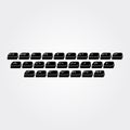 Vector illustration of a keyboard.