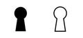 vector illustration of keyhole isolated icon. door, lock, key flat simple symbol Royalty Free Stock Photo