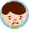 Vector illustration of kid running noise symptom