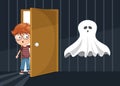 Vector Illustration Of Kid Scaring Royalty Free Stock Photo