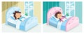 Vector Illustration Of Kid Sleeping Royalty Free Stock Photo