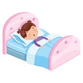 Vector Illustration Of Kid Sleeping