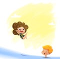 Vector Illustration Of Kid Swimming Royalty Free Stock Photo