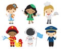 Kids with Different Careers Royalty Free Stock Photo