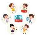 Vector Illustration Of Kids Music Royalty Free Stock Photo