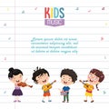 Vector Illustration Of Kids Music Royalty Free Stock Photo