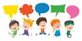 Vector Illustration Of Kids Speech Bubble