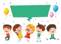 Vector Illustration Of Kids Speech Bubble