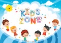 Vector Illustration Of Kids Zone Background Design Royalty Free Stock Photo