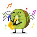 vector illustration of kiwi mascot or character Royalty Free Stock Photo