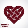 Knot heart shape logo / handmade theme