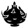 Kohlrabi cabbage silhouette icon