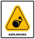 Vector illustration label bomb Royalty Free Stock Photo