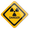 Vector illustration label radiation hazard