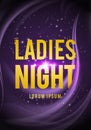 Vector illustration Ladies Night Party design for poster, flyer or banner Royalty Free Stock Photo