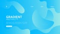 Vector illustration of a landing page background design featuring an abstract geometric gradient in fresh and cool aqua colors. Royalty Free Stock Photo