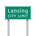 Lansing City Limit road sign