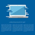 Vector illustration of laptop