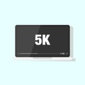 Vector illustration laptop video player web cinema screen Royalty Free Stock Photo