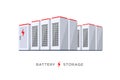 Isolated Smart Battery Cloud Energy Storage System Royalty Free Stock Photo