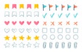 Vector illustration of a large set of icons. Planning elements. Royalty Free Stock Photo