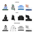 Vector illustration of laundry and clean icon. Set of laundry and clothes stock vector illustration.