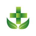 Green herb medical icon. Royalty Free Stock Photo