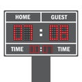 Vector illustration of a LED football scoreboard with fully data Royalty Free Stock Photo