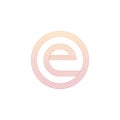 Vector illustration letter e and circle line icon logo design Royalty Free Stock Photo