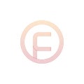 Vector illustration letter f and circle line icon logo design Royalty Free Stock Photo