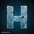 Ice Font of Letter H