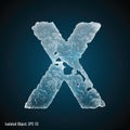 Ice Font of Letter X