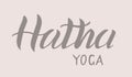 Vector illustration lettering composition Hatha Yoga calligraphy handwritten lettering. For your design