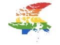 LGBT Rainbow Map of Nunavut