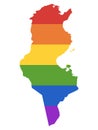 LGBT Rainbow Map of Tunisia
