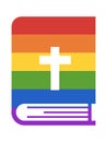 LGBT Rainbow Picture of a Christian Bible Royalty Free Stock Photo