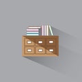 Vector illustration library catalog of books