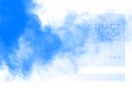 Vector illustration of light clouds in blue sky. Abstract backdrop with realistic cloud motif.