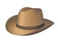 Light Yellowish Brown Cowboy Hat Vector Illustration Royalty Free Stock Photo