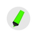 Vector of lime green highlighter