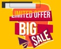 vector illustration of Limited offer Big sale, perfect for use on banners, design elements.