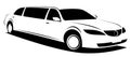 Vector illustration of a limousine car used for VIP, celebrities or wedding