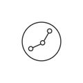 Vector illustration of line chart icon. Graphic design concept of startup success. Use in Web Project and Applications. Black Royalty Free Stock Photo