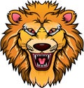 Lion head mascot isolated on a white background Royalty Free Stock Photo