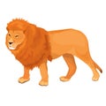 Vector Illustration Lion Walking