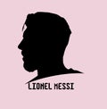 Lionel Messi in silhouette Royalty Free Stock Photo